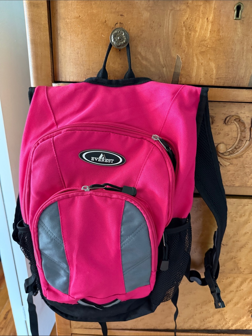 Everest Pink and Black Day Pack w reflectors